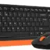 A4Tech FG1010 Ασύρματο Σετ Πληκτρολόγιο & Ποντίκι Αγγλικό US Μαύρο / Πορτοκαλί
