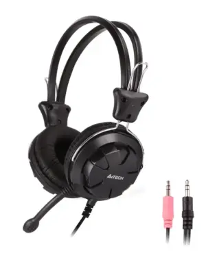 A4TECH Headset 3.5mm 40mm ακουστικά stereo μαύρα