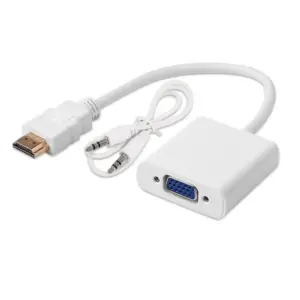 Adaptor Hdmi Vga Audio 10cm White