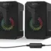 AOAS Ηχεία Υπολογιστή USB2.0 με RGB Φωτισμό 5W με βύσμα 3.5mm μαύρα