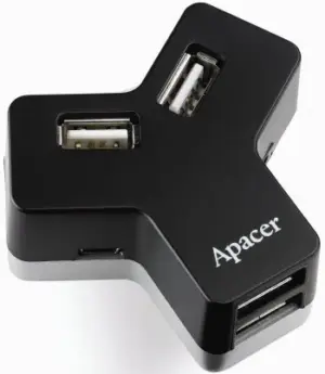 Apacer Apr-ph151 Usb 20 Hub 4port Silver Black