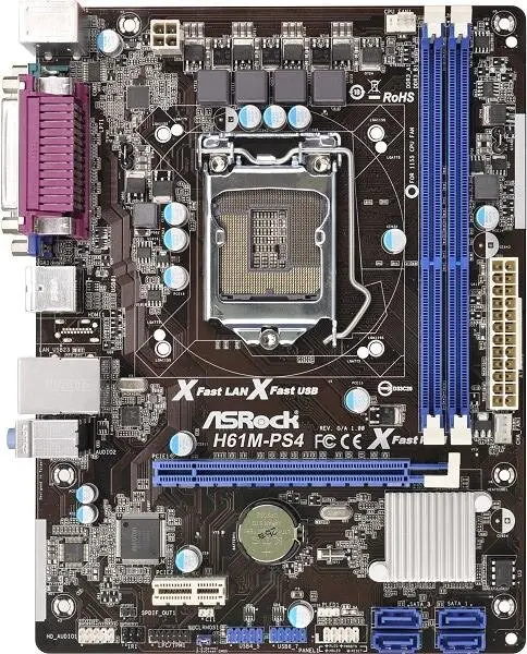 Asrock Matx S1155/h61 2ddr3 1pcie16x 1pcie1x Gl S2 U2 Scap