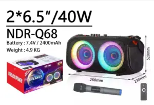 Ασύρματο Φορητό Ηχείο Bluetooth RGB Dj Equipment