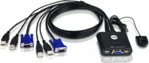 ATEN KVM Switch 2PC USB με καλώδιο CS22U