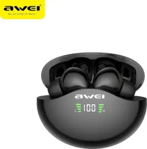 Awei Ακουστικά In-ear Bluetooth Handsfree με Θήκη Φόρτισης T12P