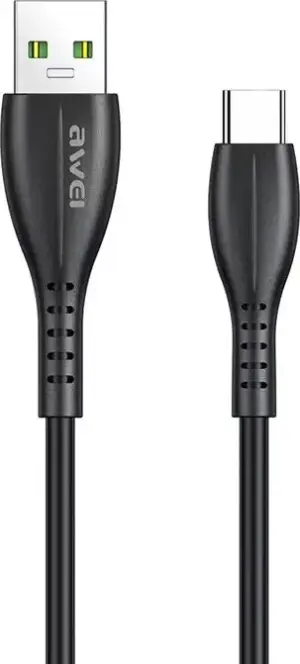 Awei Kαλώδιο Type-C σε USB-A 2.4A 1m μαύρο