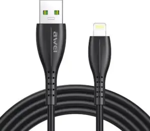 Awei Καλώδιο Usb Σε Lightning 2.4A 1m Μαύρο