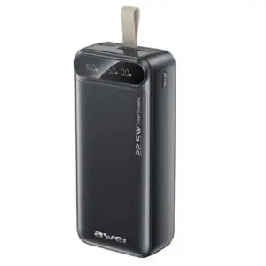 Awei PA-12 Powerbank 30000mAh 22.5W με 2 Θύρες USB-A και Θύρα USB-C Quick Charge 3.0 Μαύρο