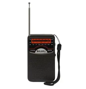 Baijiali Mini Φορητό Ψηφιακό Ραδιόφωνο SW/AM/FM LCD Σκούρο Γκρι / KK78