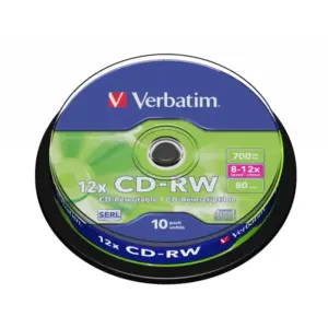 CD-RW Verbatim 8-12x 10 Pack