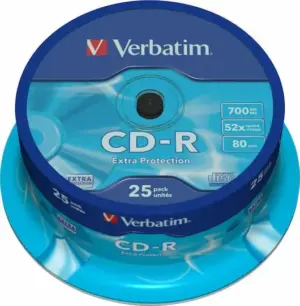 CD Verbatim 700MB 52x Spindle 25 τεμαχίων