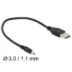 Delock Καλώδιο USB σε DC 3.0x1.1mm 27cm