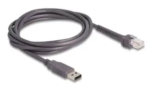 Delock Καλώδιο USB Σε RJ50 90599 Για Barcode Scanner 2m Γκρι