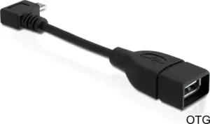 DeLock Μετατροπέας micro USB male 90° σε USB-A female OTG 11cm