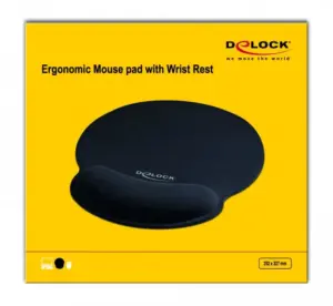 Delock Mousepad με στήριγμα καρπού 252 x 227mm μαύρο