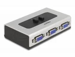 DeLock VGA Switch 2 Ports Bidirectional Full HD 1080p/60Hz Aσημί