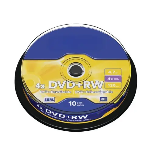 Dvd-Rw Disk 4X 4.7Gb Cake Box 10 Τεμ Ino
