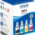 Epson 664 Γνήσιο Πακέτο 4 Μελανιών Εκτυπωτή InkJet Κίτρινο / Κυανό / Ματζέντα / Μαύρο (C13T66464A)