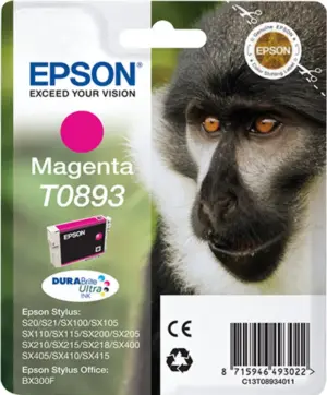 Epson T00893 Stylus S20 Magenta With Pigment Ink