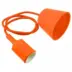 Φωτιστικό Κρεμαστό Silicom P/D - Πορτοκαλί Χρώμα, 1x60W E27 Από Φυσική Σιλικόνη Με Καλώδιο Στο Ίδιο
