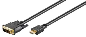 Goobay Καλώδιο DVI-D Σε HDMI 51580 2m Μαύρο