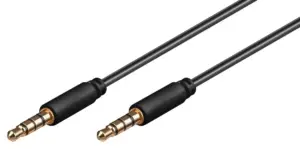 Goobay Καλώδιο Ήχου 3.5mm 4-Pin Stereo Χάλκινο 3m Μαύρο