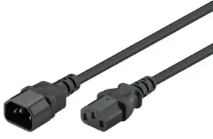 GOOBAY Καλώδιο Προέκτασης Τροφοδοσίας 0.75mm² 0.5m Μαύρο