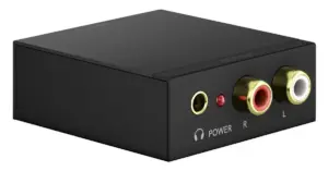 Goobay Μετατροπέας ήχου Coaxial/Toslink σε 2x RCA μαύρος
