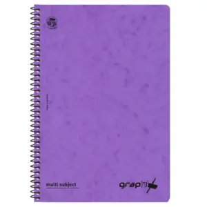 Graphix Τετράδιο Σπιράλ Β5 3 Θεμάτων Μωβ