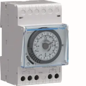 Hager Χρονοδιακόπτης 230v 24 Ωρών Με Εφεδρεία 3 Στοιχείων