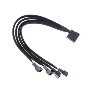Καλώδιο No brand Y-Splitter For fan MOLEX to 4x4PIN 0.3m Μαύρο