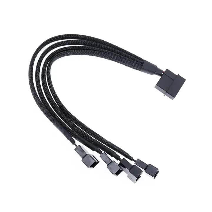 Καλώδιο No brand Y-Splitter For fan MOLEX to 4x4PIN 0.3m Μαύρο