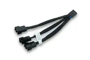 Καλώδιο τροφοδοσίας EKWB 4-Pin to 3 x 4Pin Y-Splitter for 3-Fan μαύρο, 10εκ.