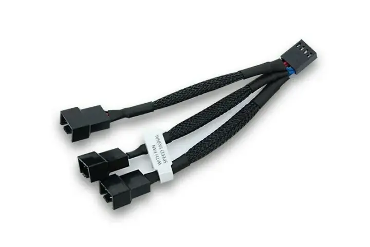 Καλώδιο τροφοδοσίας EKWB 4-Pin to 3 x 4Pin Y-Splitter for 3-Fan μαύρο, 10εκ.