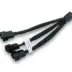 Καλώδιο τροφοδοσίας EKWB 4-Pin to 3 x 4Pin Y-Splitter for 3-Fan μαύρο, 10εκ.