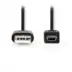 Καλώδιο Usb 2.0 A male Mini 5pin male 2m Μαύρο