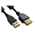 Καλώδιο USB High Speed A/M A/F Μαύρο Χρυσές Επαφές Φερρίτης 3m CMP BRD