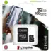 Κάρτα Μνήμης Kingston Micro Sd 32GB Class10 + Adapter