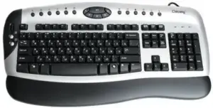 Keyboard Chicony 0350 Multimedia PS2 Black Silver