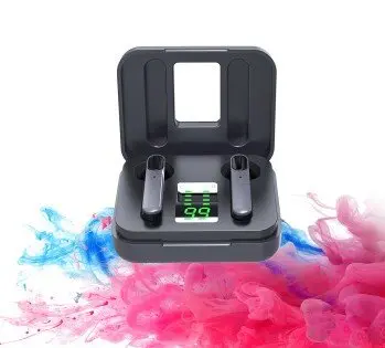Kingleen Ασύρματα Ακουστικά In-ear Bluetooth Handsfree με Θήκη Φόρτιση μαύρα