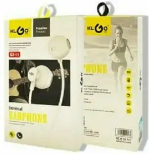 KLGO Earbuds Handsfree με Βύσμα 3.5mm, Λευκό