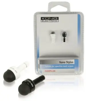 Konig Electronic Nano Stylus Cs2Nstyl100 Πενάκια (2Τεμ.) Black + White