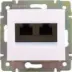 Legrand Πριζα Rj45 Cat6 Utp 2 Εξόδων Λευκη Σειρά Valena