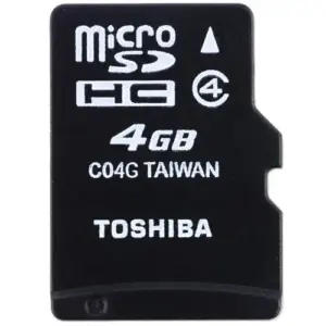 Micro SD Card 4GB Toshiba Class 4 Memory Card