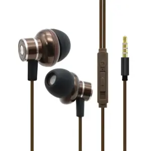 Moxom Ενσύρματα Ακουστικά ψείρες Bass in Ear 3.5mm καφέ