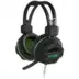 NOD Gaming Headset Με Ελαστικό Μικρόφωνο Σε Μαύρο "Rubber" Χρώμα Και Πράσινο LED Φωτισμό