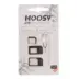 Noosy Nano SIM & Micro SIM Adapter Set 3in1 WHITE