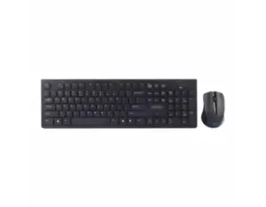 Omega Pyxis Wireless Set Keyboard And Optical Mouse Black Okm069 With Nano Receiver 10m Range