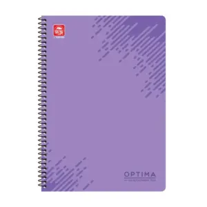 Optima Τετράδιο Σπιράλ Β5 2 θεμάτων Μόβ
