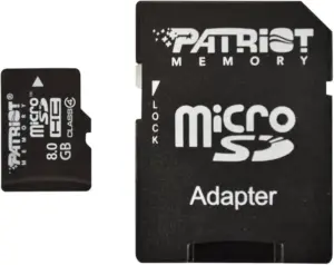 Patriot Micro SD Card 8GB Hc Class 10 Retail + Sd Adaptor